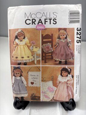 McCalls 3275 Doll Clothes Craft Pattern Uncut Sewing Size18" Dolls Uncut 2001